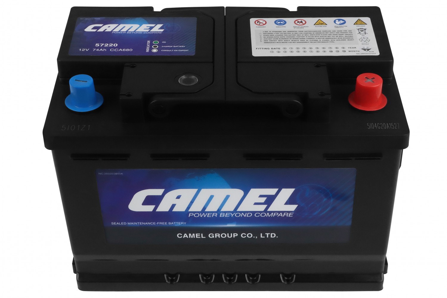 АКУМУЛЯТОРНА БАТАРЕЯ CAMEL НА РІДКОМУ ЕЛЕКТРОЛІТІ ВИКОРИСТОВУЮТЬСЯ ДЛЯ ЗАПУСКУ ПОРШНЕВИХ ДВИГУНІВ 12V 74AH